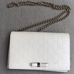Gucci Guccissima Chain Shoulder Wallet